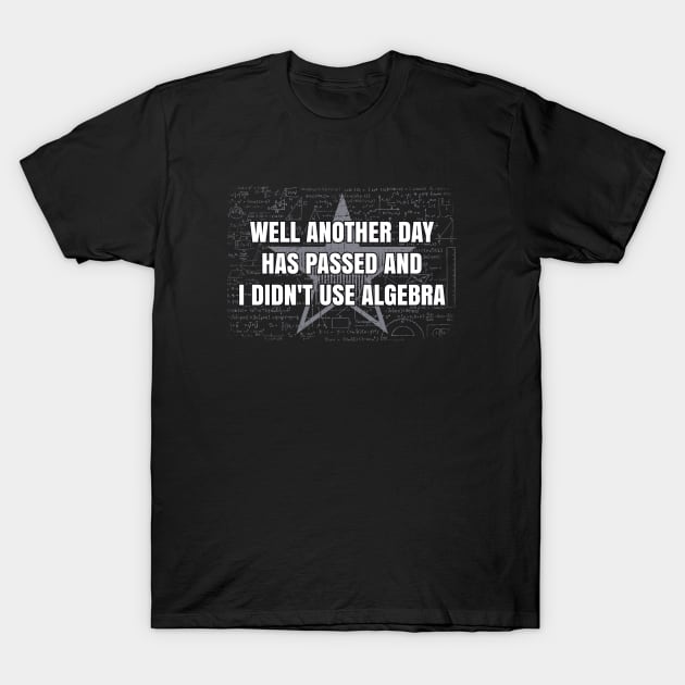 Another Day Has Passed Algebra T-Shirt by yeoys